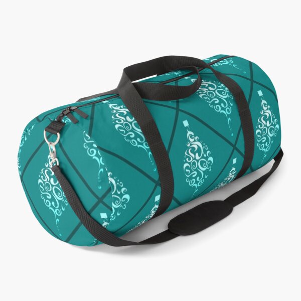 Item preview, Cyan Holiday Ornaments Darker Diagonal on Teal 5748 designed and sold by Art in My Loft.