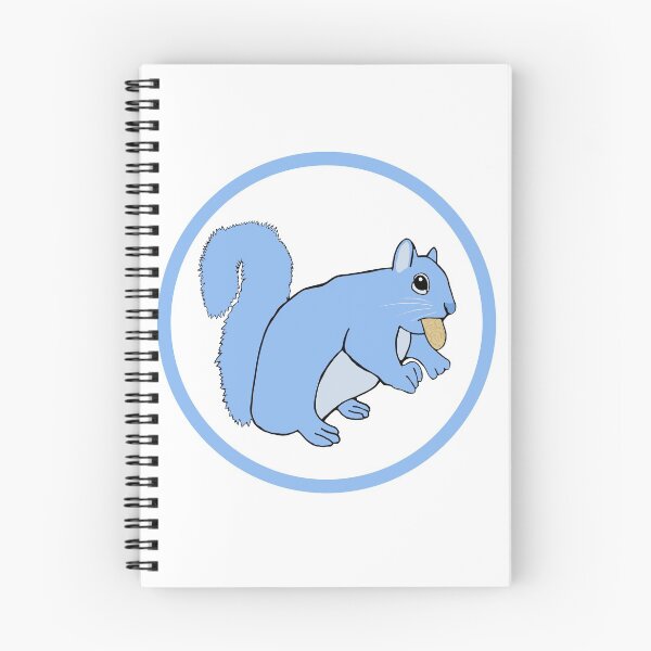 Item preview, Cute Blue Squirrel with nut round design designed and sold by Haloproductions.