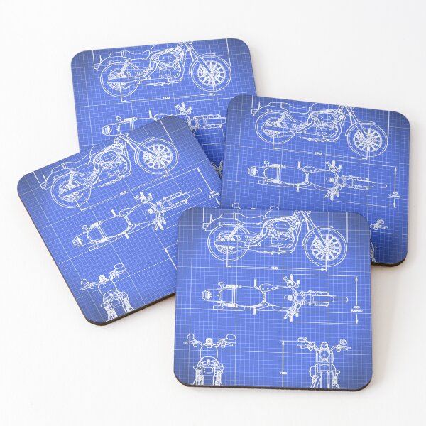 Item preview,  Motorcycle XLH 53C Blueprint vintage designed and sold by alucardstore.