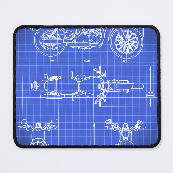 Item preview, Motorcycle XLH 53C Blueprint vintage designed and sold by alucardstore.