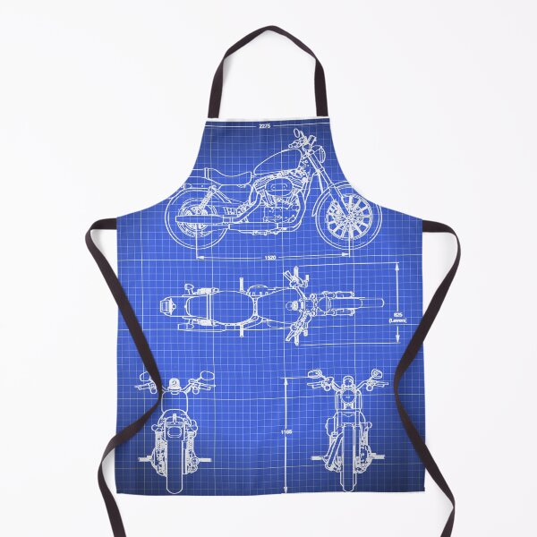 Item preview, Motorcycle XLH 53C Blueprint vintage designed and sold by alucardstore.