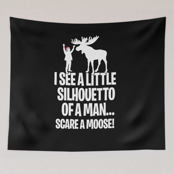 Item preview, Christmas I see a little silhouetto of a man scare a moose rock music ugly xmas designed and sold by LaundryFactory.