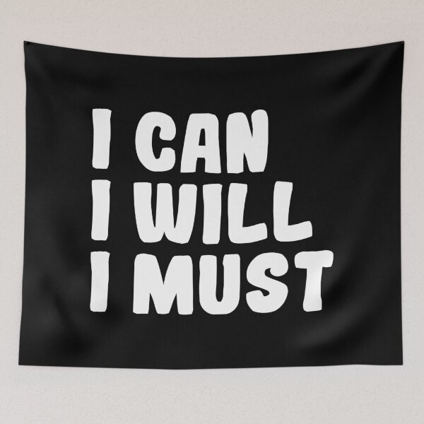 Item preview, I Can I Will I Must - Motivational Words designed and sold by texteestore.