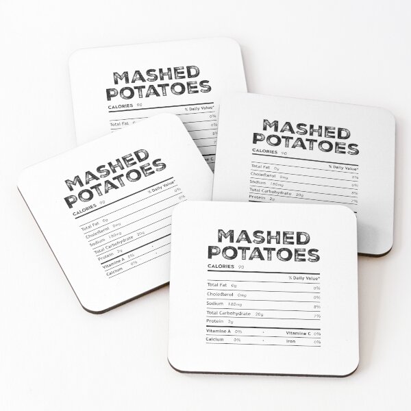 Item preview, Mashed Potatoes Nutrition Facts Funny Thanksgiving Food designed and sold by Delores Kinder.
