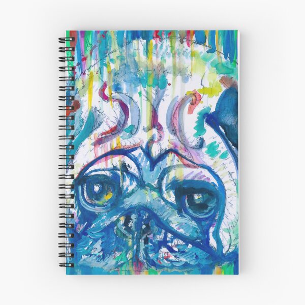 Item preview, PUG RESTING ON THE FLOOR - watercolor portrait designed and sold by lautir.