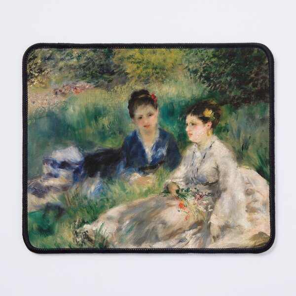 Item preview, Impressionist Painting On the Grass (Jeunes femmes assises dans l'herbe) (1873) by Pierre-Auguste Renoir designed and sold by Designedbysm.