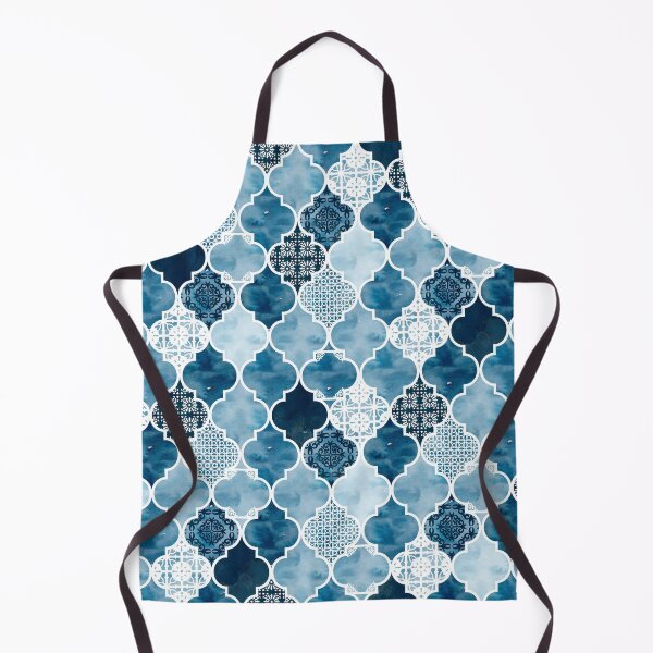 Item preview, Moroccan trellis in midnight blue designed and sold by adenaJ.