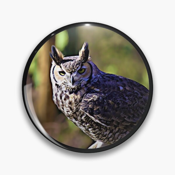 Item preview, Great Horned Owl Portrait designed and sold by RevolutionInPaint.
