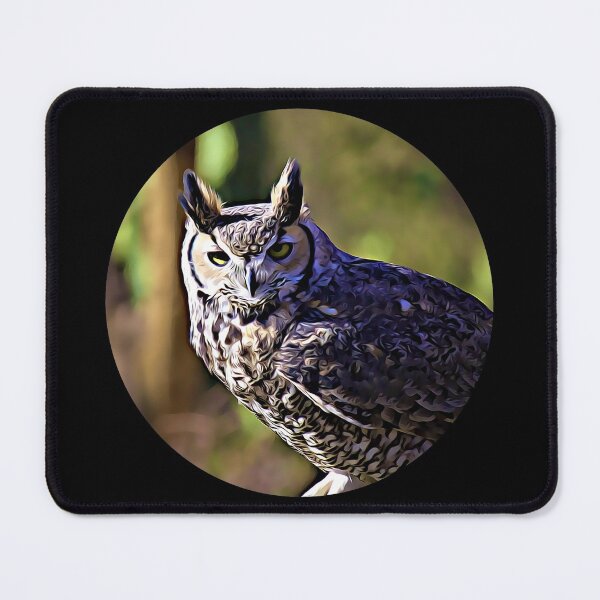 Item preview, Great Horned Owl Portrait designed and sold by RevolutionInPaint.