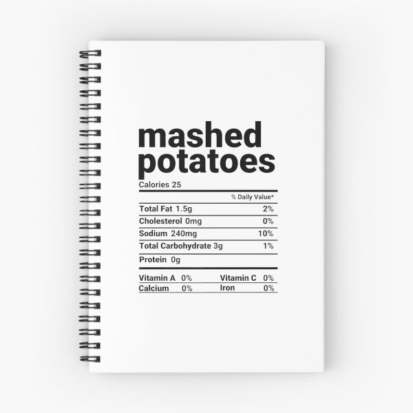 Item preview, Mashed Potatoes Nutrition Facts Funny Thanksgiving Food designed and sold by Delores Kinder.