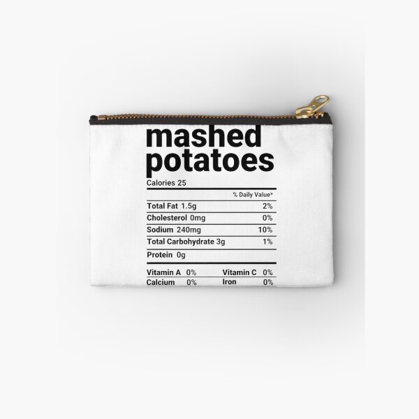Item preview, Mashed Potatoes Nutrition Facts Funny Thanksgiving Food designed and sold by Delores Kinder.