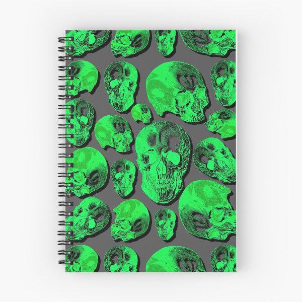 Item preview, Green Group Of Human Skulls Vintage Illustration Line Drawing designed and sold by TrulyEpoque.