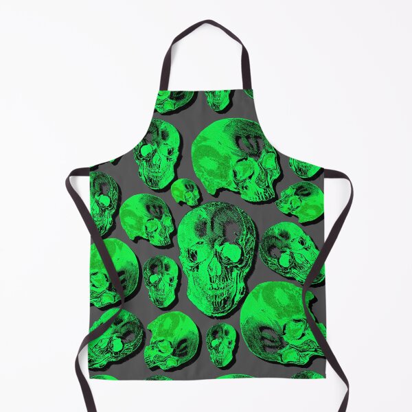Item preview, Green Group Of Human Skulls Vintage Illustration Line Drawing designed and sold by TrulyEpoque.