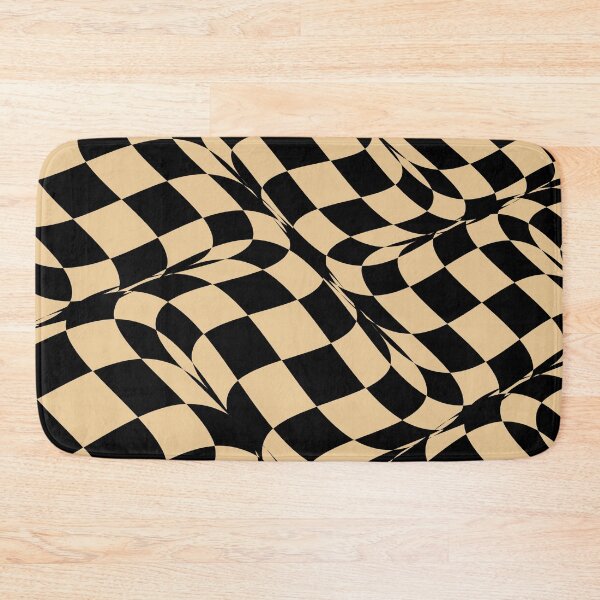 Artikelvorschau, Yellow and Black Distorted Checkerboard Pattern Pairs Valspar 2022 Color of the Year Delighted Moon 3004-6A - Colour Trends entworfen und verkauft von ColorOfTheYears.