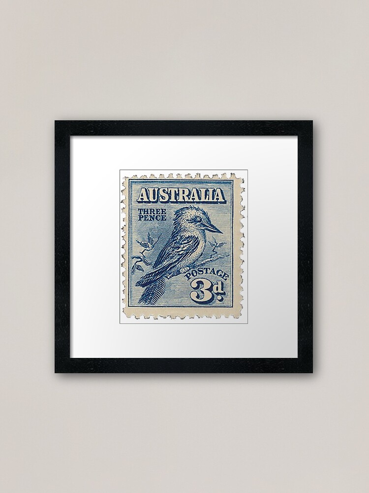 Australia Three Pence Blue Postage Stamp | Greeting Card