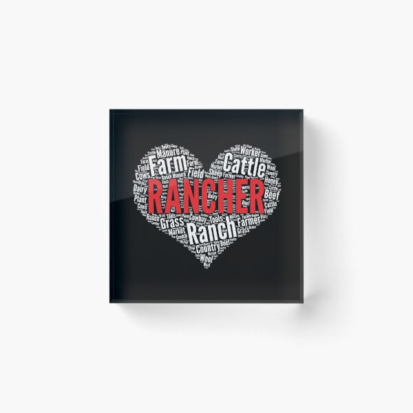 Item preview, Rancher Heart Shape Word Cloud Ranch graphic designed and sold by theodoros20.