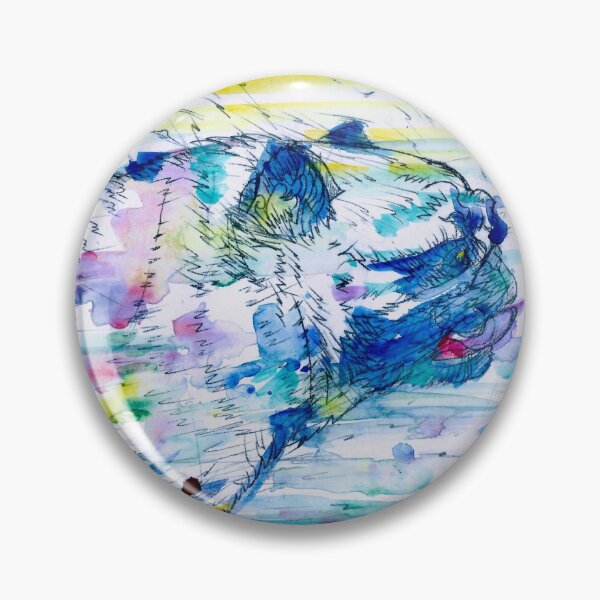 Item preview, RUNNING PUG - watercolor portrait designed and sold by lautir.