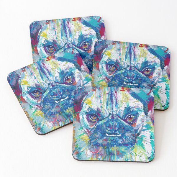 Item preview, ANGRY PUG watercolor portrait designed and sold by lautir.