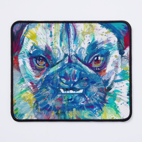 Item preview, ANGRY PUG watercolor portrait designed and sold by lautir.