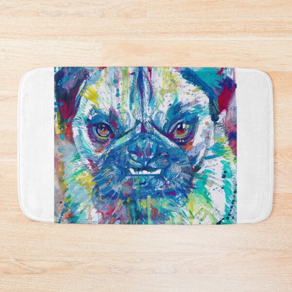 Item preview, ANGRY PUG watercolor portrait designed and sold by lautir.