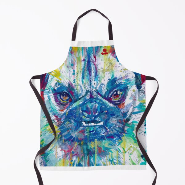 Item preview, ANGRY PUG watercolor portrait designed and sold by lautir.