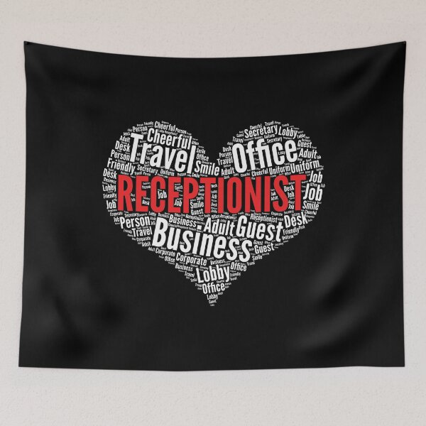 Item preview, Receptionist Heart Shape Word Cloud Design product designed and sold by theodoros20.
