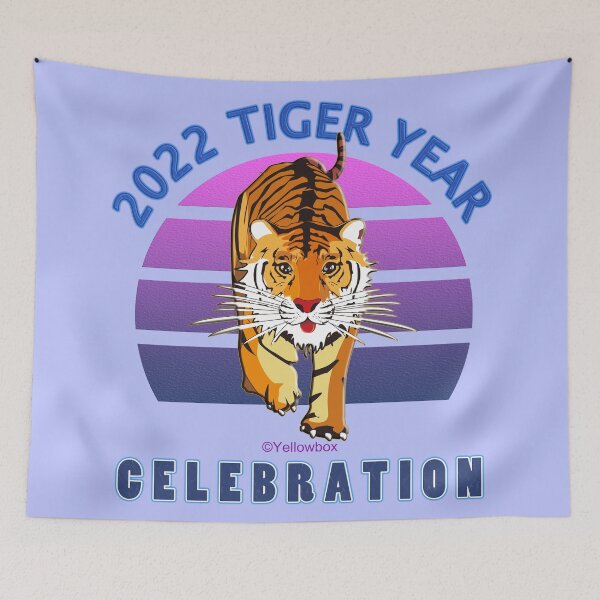 Item preview, 2022 chinese lunar new year sign tiger portrait - Yellowbox ink painting designed and sold by twyellowbox.