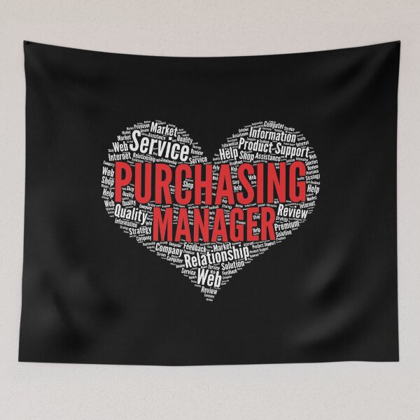Item preview, Purchasing manager Heart Shape Word Cloud Design print designed and sold by theodoros20.