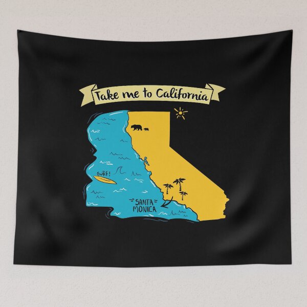 Item preview, Take Me To California - Santa Monica beach graphic designed and sold by theodoros20.