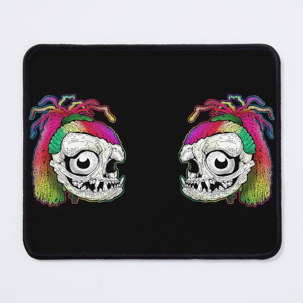 Item preview, Rainbow Dreadlock Funky Skull Skeleton designed and sold by iduzarts.
