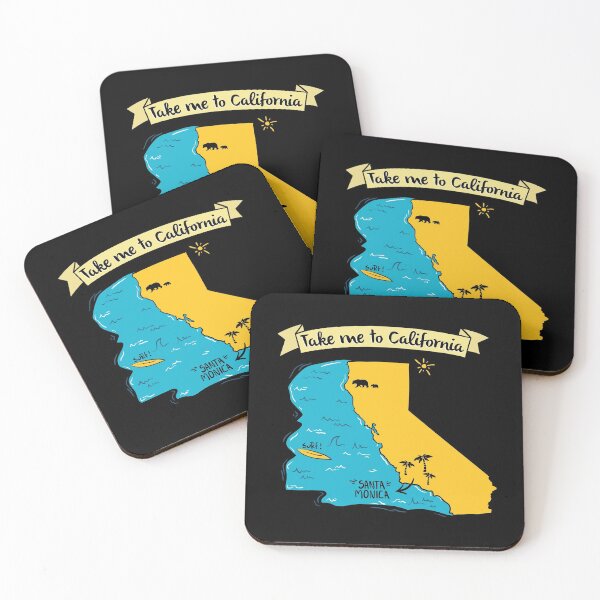 Item preview, Take Me To California - Santa Monica beach graphic designed and sold by theodoros20.