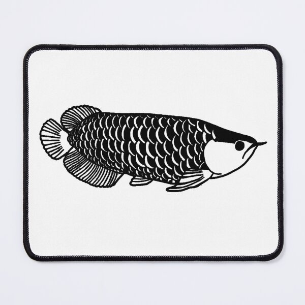 Item preview, Black Asian Arowana Silhouette designed and sold by CaptinAubs.