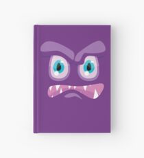 Angry Purple Cartoon Face Hardcover Journal