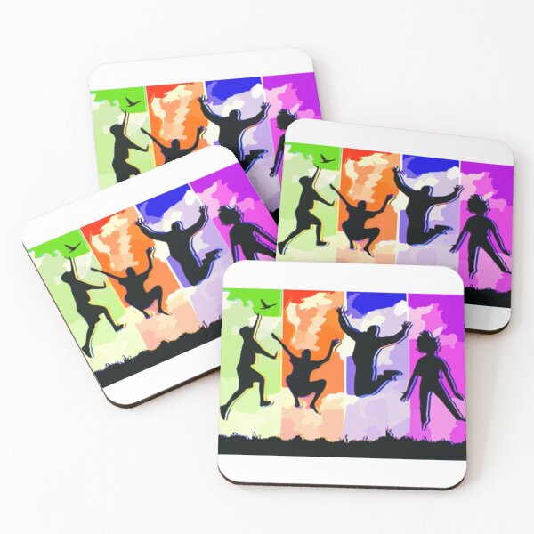 Item preview, GROUP OF TEENS BOUNCING AROUND AND HAVING FUN designed and sold by MrCreativeArts.