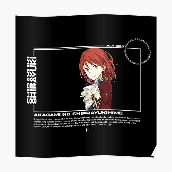 Akagami No Shirayuki Hime Shirayuki Poster By V3s0 Redbubble 0523