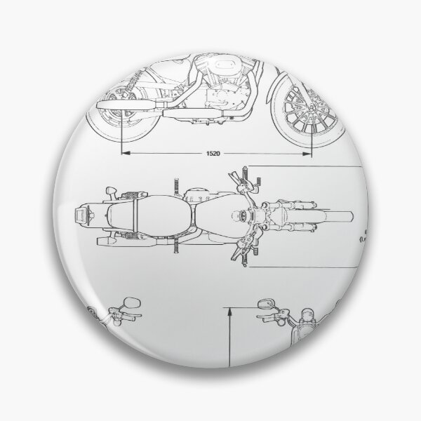 Item preview, Motorcycle Blueprint vintage designed and sold by alucardstore.