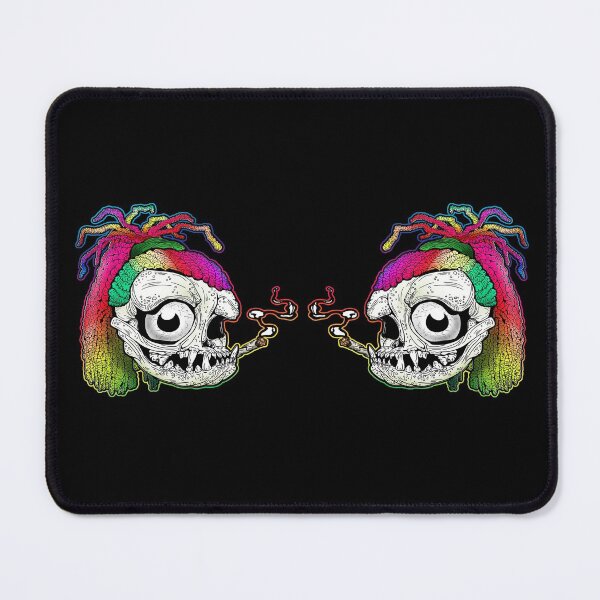 Item preview, Rainbow Dreadlock Funky Skull Skeleton designed and sold by iduzarts.