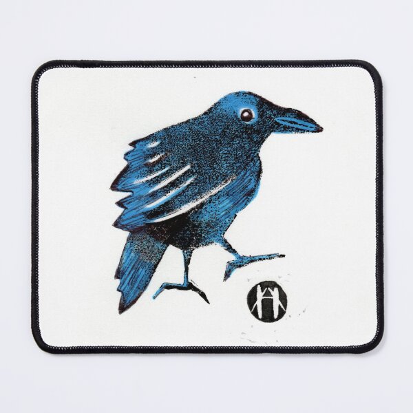 Item preview, Jaunty crow linocut print designed and sold by arthursprints.