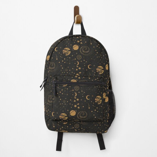 Item preview, golden celestial pattern: galaxy, stars, jupiter, saturn, constellations, moon designed and sold by ShamanskaKate.