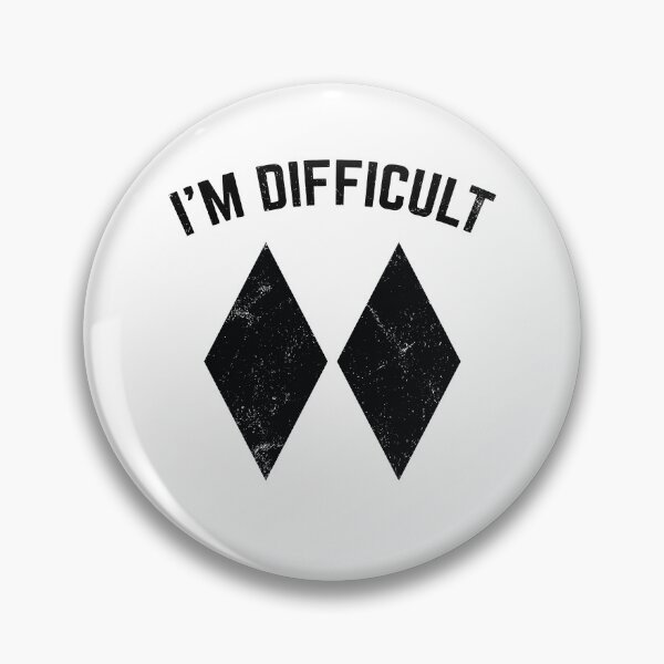 Item preview, Funny Skiing I'm Difficult Black Diamond Joke designed and sold by Sixhawkdrive.
