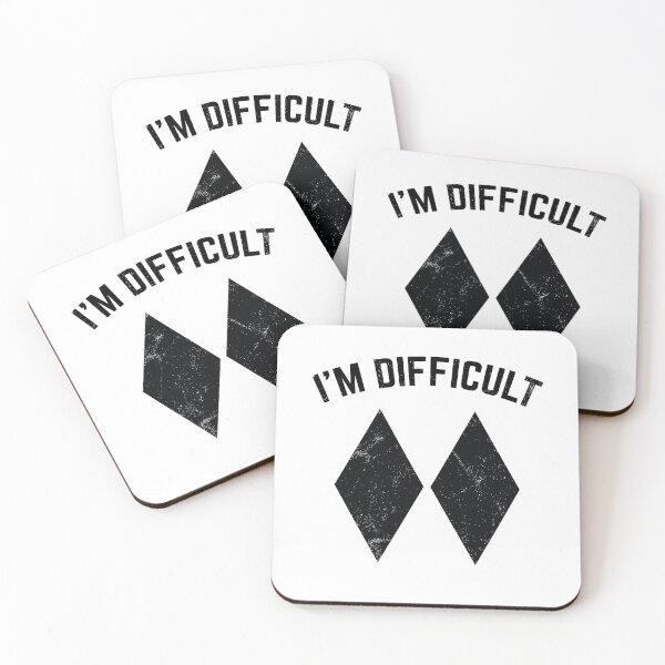 Item preview, Funny Skiing I'm Difficult Black Diamond Joke designed and sold by Sixhawkdrive.