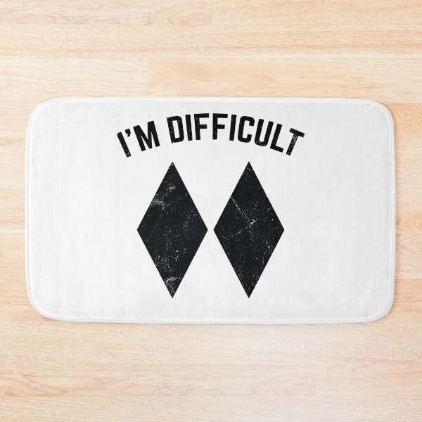 Item preview, Funny Skiing I'm Difficult Black Diamond Joke designed and sold by Sixhawkdrive.