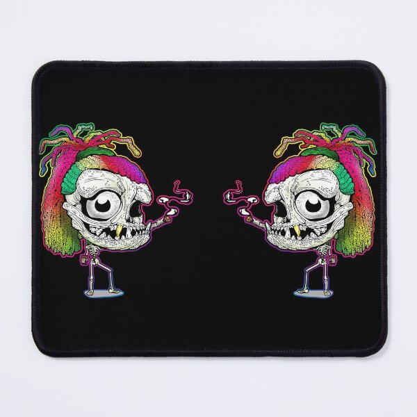 Item preview, Rainbow Dreadlock Funky Skull Skeleton designed and sold by iduzarts.
