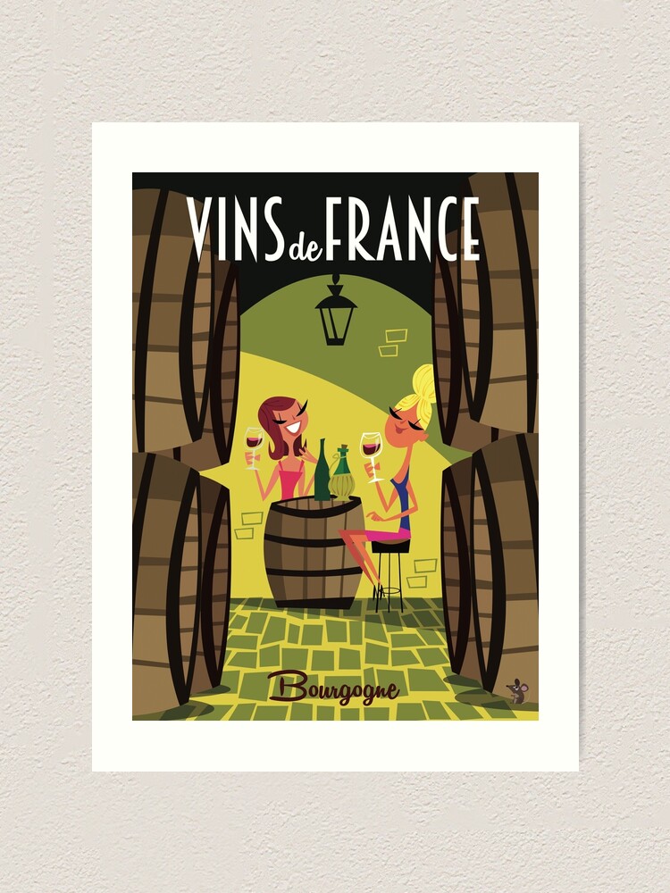 French Map Of Wine Regions And Vineyards Poster for Sale by donnagonzales