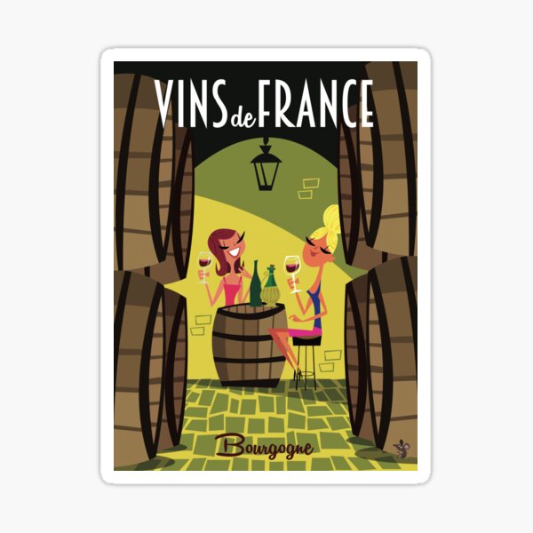 Item preview, Vins de France Bourgogne poster designed and sold by GAGodel.