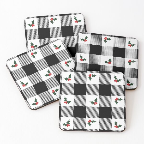 Item preview, Buffalo Check coasters designed and sold by PrarthanaA.