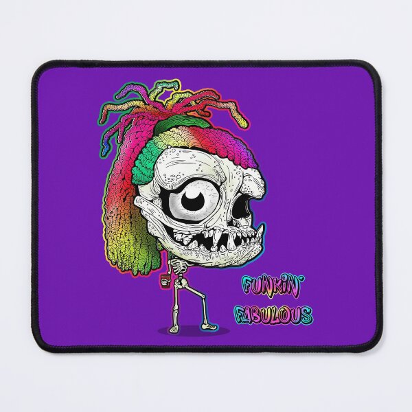 Item preview, Rainbow Dreadlock Funky Skull Skeleton: Funkin Fabulous  designed and sold by iduzarts.