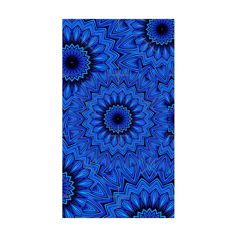 Abstract Blue Lotus Dazzle Starburst - Contemporary Design — Throw Pillow