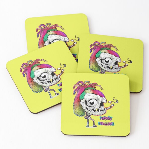 Item preview, Rainbow Dreadlock Funky Skull Skeleton: Funkin Fabulous  designed and sold by iduzarts.