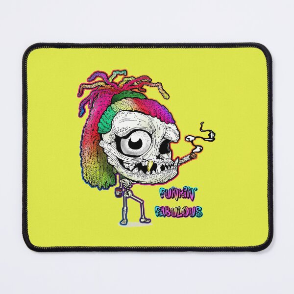 Item preview, Rainbow Dreadlock Funky Skull Skeleton: Funkin Fabulous  designed and sold by iduzarts.